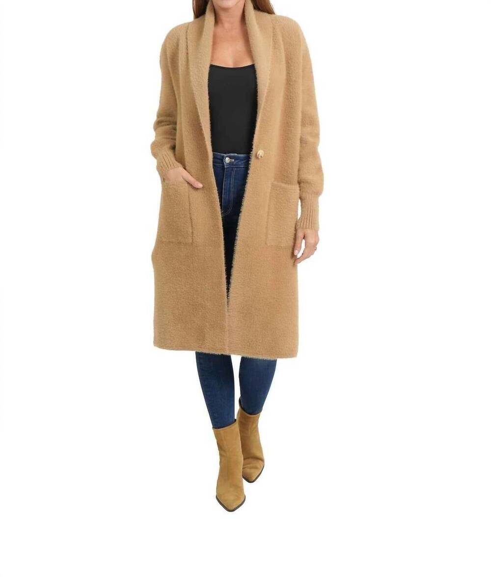 NEW LOVE TOKEN lauren cardigan in camel